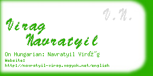 virag navratyil business card